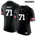 Women's Ohio State Buckeyes #71 Corey Linsley Black Nike NCAA College Football Jersey Fashion ERE1444KU
